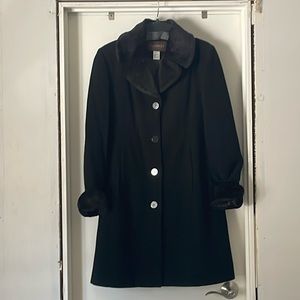 100% wool black coat